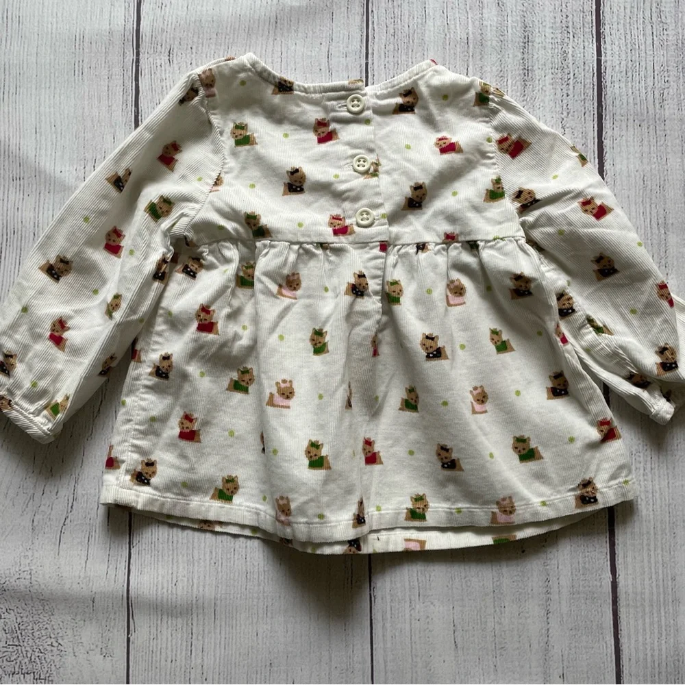 Gymboree Pups & Kisses Yorkie Corduroy Swing Top Size 12-18 months